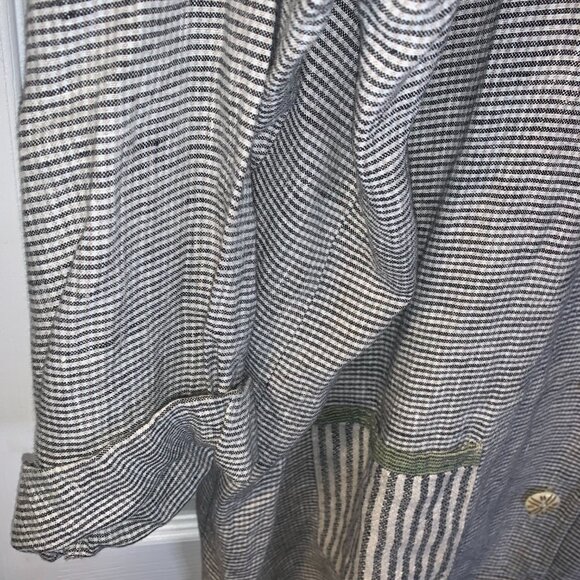 Somewhat Funky Women's Oversized 100% Linen Jacket Size S M Lagenlook Beachy USA - Picture 5 of 7